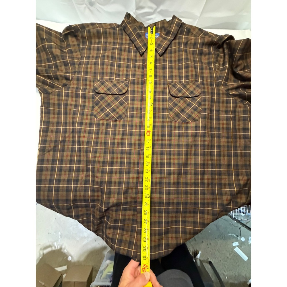 Pendleton Board Shirt Mens XXXL Brown Plaid 100% Wool Long Sleeve Button Up 3XL - Picture 7 of 7